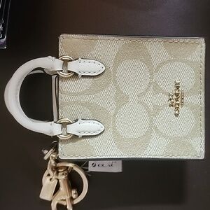 Coach Signature Bag Charm/key Ring NWT